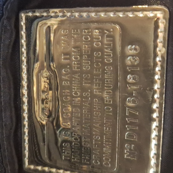 Coach Gold and Black  Bag with Signature Monogram - Picture 4 of 4